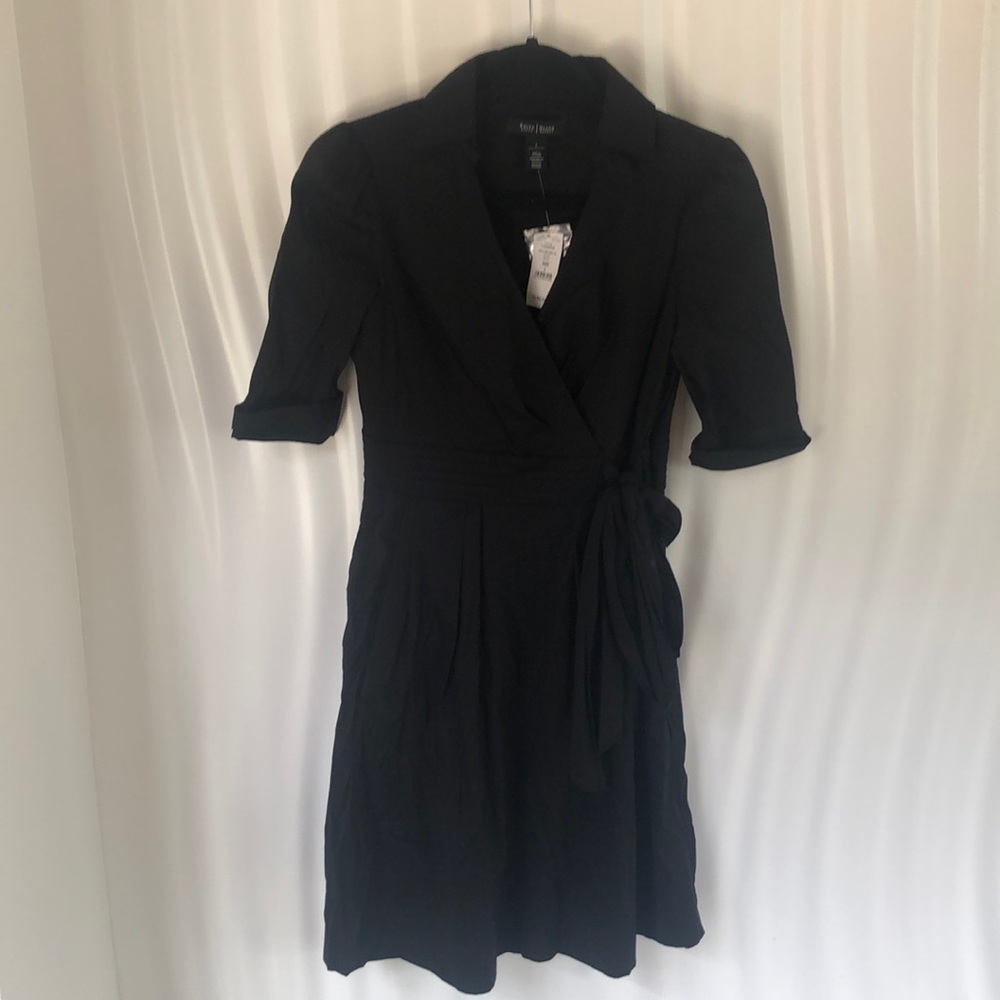 Black wrap dress